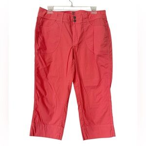 Title Nine Brash Coral Mid-Rise Stretch Capri Pants Size 10